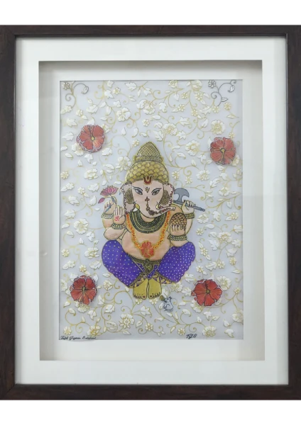 TpParchment Ganpati 3_Parchment Art_Tript Kala