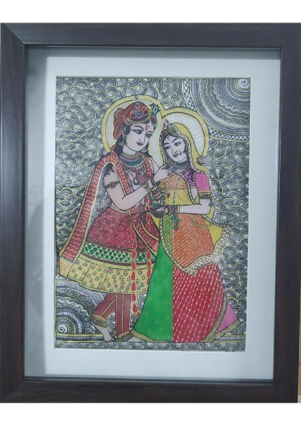 TpRadha Karishna_Parchment Art_Tript Kala